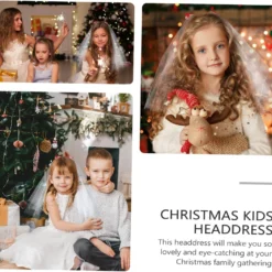 Ibasenice Veil Bow Tiara For Girls Headbands For Wigs Bride Headpieces For Wedding Bridal Headband Veil Christmas Girls Hair Comb Girls Xmas Headpiece Christmas Veil Bow Headdress Bow Tie -Xmas Mart Sales 71vGjODLbsL. AC SL1500