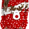 GENERIC Womens Red Christmas Sweatshirts 2023 Funny Deer Graphic Sweatshirt Ugly Christmas Shirts Thin Raglan Holiday Tops