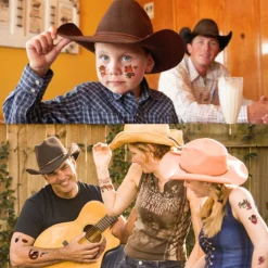 ANIUVOT Western Temporary Tattoos Cowboy Cowgirl Kids Birthday Party Favors 12 Sheets, Rodeo Bachelorette Tattoos, Giddy Up Bach Party Decorations, Children Goody Bag Fillers For Halloween Christmas -Xmas Mart Sales 71vgu3MLQL. SL1200
