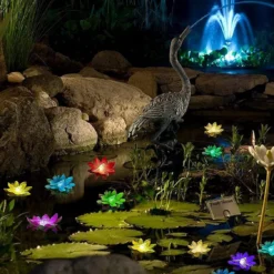 LOGUIDE Floating Pool Lights,Lily Pad Pond Light LED Lotus Flower Lamp,Battery Operated Multicolor Fun Pool Accessories For Pool At Night-Outdoor Swimming Gifts Christmas Decorations-6 Pcs(Dragonfly) -Xmas Mart Sales 71wjg55GQeL. AC SL1500