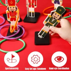 Christmas Nutcrackers Ring Toss Games Christmas Party Games Toys For Families Xmas Party Supplies Favors Decoration Indoor Outdoor Yard Games -Xmas Mart Sales 71xGHWtrnSL. AC SL1500