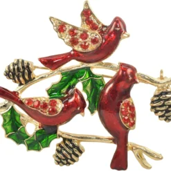 Gyn&Joy Christmas Enamel Holiday Brooch Pin