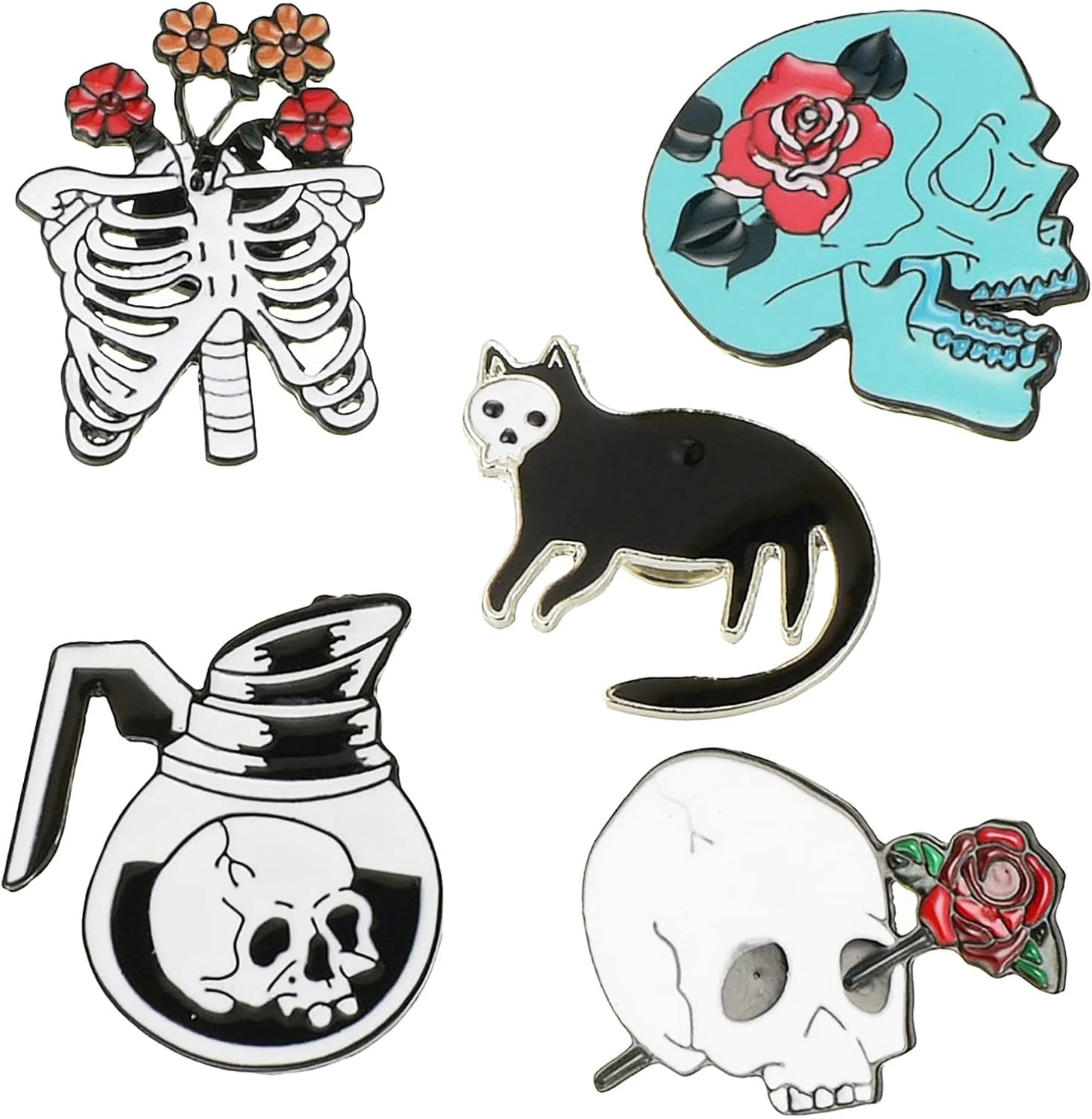 YengHome Cute Enamel Lapel Pins Brooches Sets, DIY Dogs Cats Animal Plant Punk Christmas Halloween Brooches Pin Badges For Clothing Bags Backpacks Jackets Hat 3 YengHome Cute Enamel Lapel Pins Brooches Sets, DIY Dogs Cats Animal Plant Punk Christmas Halloween Brooches Pin Badges For Clothing Bags Backpacks Jackets Hat