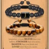 MONOZO Gifts For Men Boy - 8mm Tiger Eye & Black Agate Stone Beaded Bracelet Adjustable Initial Bracelets Birthday Christmas Valentines Fathers Day Jewelry Gifts For Dad Son Men Boys Husband Boyfriend -Xmas Mart Sales 71xk vPHTsL. AC UL1500