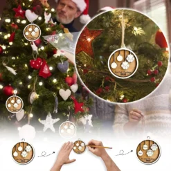 Gift Member Tree Pendant Disc DIY Pendant 2022 One's Christmas Tag Pendant Wood Family Loved Decoration Hangs Holiday Hanging Decorations (Brown, One Size) -Xmas Mart Sales 71xxkpUSDFL. AC SL1500