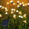 New Designed 4 Packs 40 LED Swaying Solar Firefly Lights, 8 Modes Solar Swaying Lights For Outdoor Garden Decor, Waterproof Outdoor Solar Garden Lights For Christmas Yard Patio Pathway Decorations