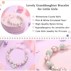 UNGENT THEM Pink Pearl And Rhinestone Bracelet For Girls Granddaughter Daughter Niece Big Sister Birthday Christmas Easter Gifts 13 UNGENT THEM Pink Pearl And Rhinestone Bracelet For Girls Granddaughter Daughter Niece Big Sister Birthday Christmas Easter Gifts -Xmas Mart Sales 71z0NPe2jL. AC UL1500