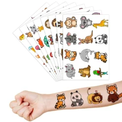 GENERIC Zoo Temporary Tattoos Safari Jungle Party Decorations Favors Supplies Woodland Theme Birthday Stickers Tattoo 8 Sheets 96 PCS Gifts For Girls Boys Kids Decor Class School Prizes Carnival Christmas -Xmas Mart Sales 71z1t7byJFL. SL1500