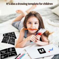 Aresvns 550+ PCS Temporary Tattoo Stencils With Body Painting Pen,24 Sheets Henna Tattoo Templates Reusable For Women,Glitter Tattoo Stencils,Airbrush Tattoo Stencils,Body Art Template Christmas Gift -Xmas Mart Sales 71zHuX mL. SL1500