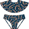 KIOPLYET Christmas Candy Cane Girls Bathing Suit 2-Piece Swimsuit Bikini Swimwear
