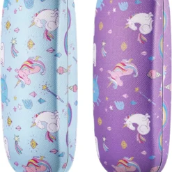 2 Pieces Eyeglasses Case Unicorn Hard Shell Glasses Cases Sunglasses Case Holder Protective Case Christmas Present For Glasses Sunglasses Women Men, With Eyeglass Cleaning Cloth