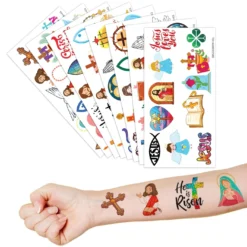 Religious Temporary Tattoos - 81 PCS Jesus Christian Bible Cross Christmas Themed Stickers For Kids Birthday Party Supplies Decorations Favors And Prizes - Cute Gifts For Boys And Girls Ideal School 14 Religious Temporary Tattoos - 81 PCS Jesus Christian Bible Cross Christmas Themed Stickers For Kids Birthday Party Supplies Decorations Favors And Prizes - Cute Gifts For Boys And Girls Ideal School -Xmas Mart Sales 810dTy3J35L. SL1500