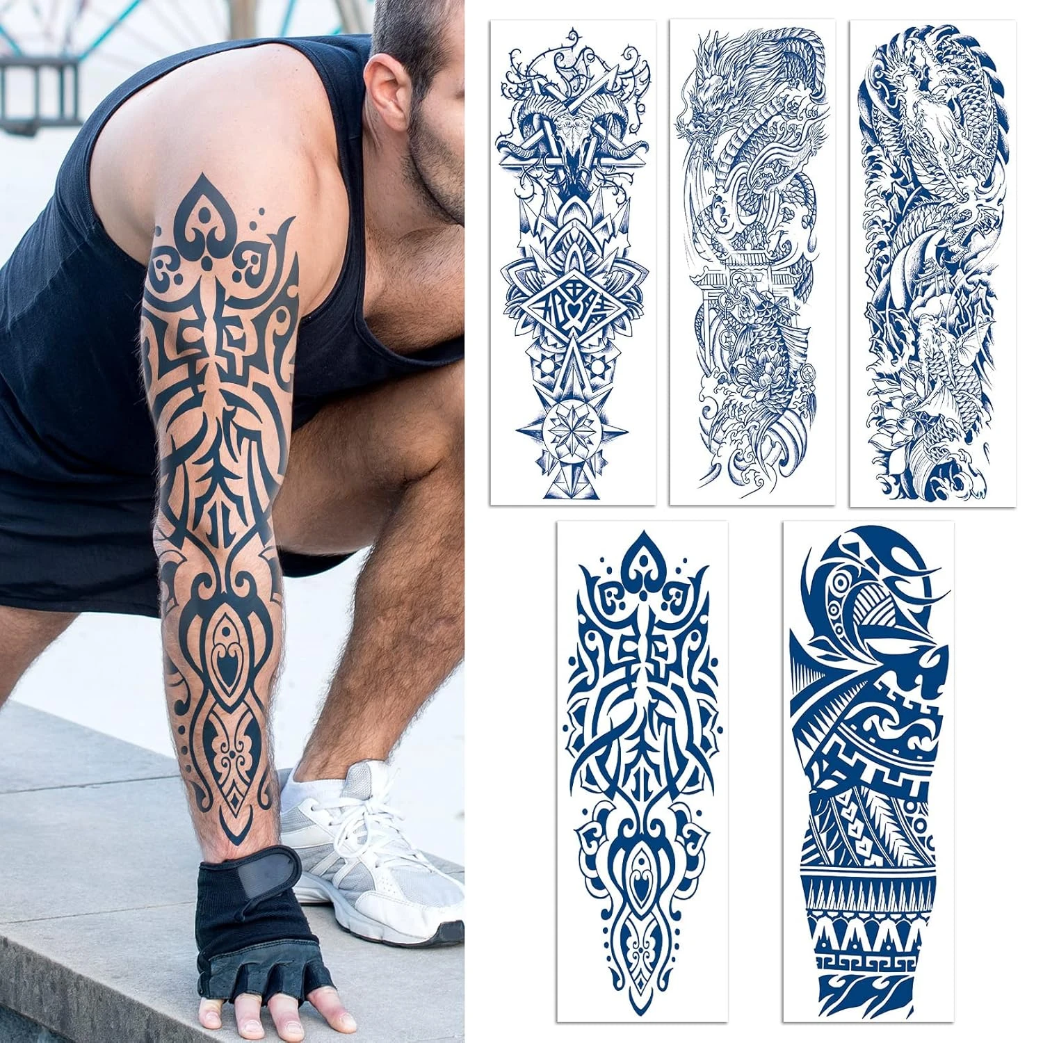 Aresvns Semi Permanent Tattoos For Adult, Realistic Temporary Tattoo Sleeve,Full Arm Temporary Tattoos Waterproof & Long-Lasting 2-3 Weeks Christmas Gift 5 Aresvns Semi Permanent Tattoos For Adult, Realistic Temporary Tattoo Sleeve,Full Arm Temporary Tattoos Waterproof & Long-Lasting 2-3 Weeks Christmas Gift - Image 3