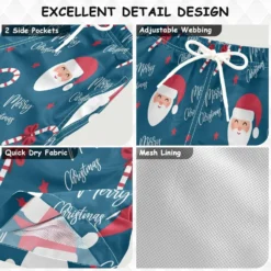Christmas Santa Candy Bow Boys Swim Trunks Toddler Beach Board Shorts Quick Dry Kids Swimwear Bathing Suits M -Xmas Mart Sales 811v7eKGboL. AC SL1500