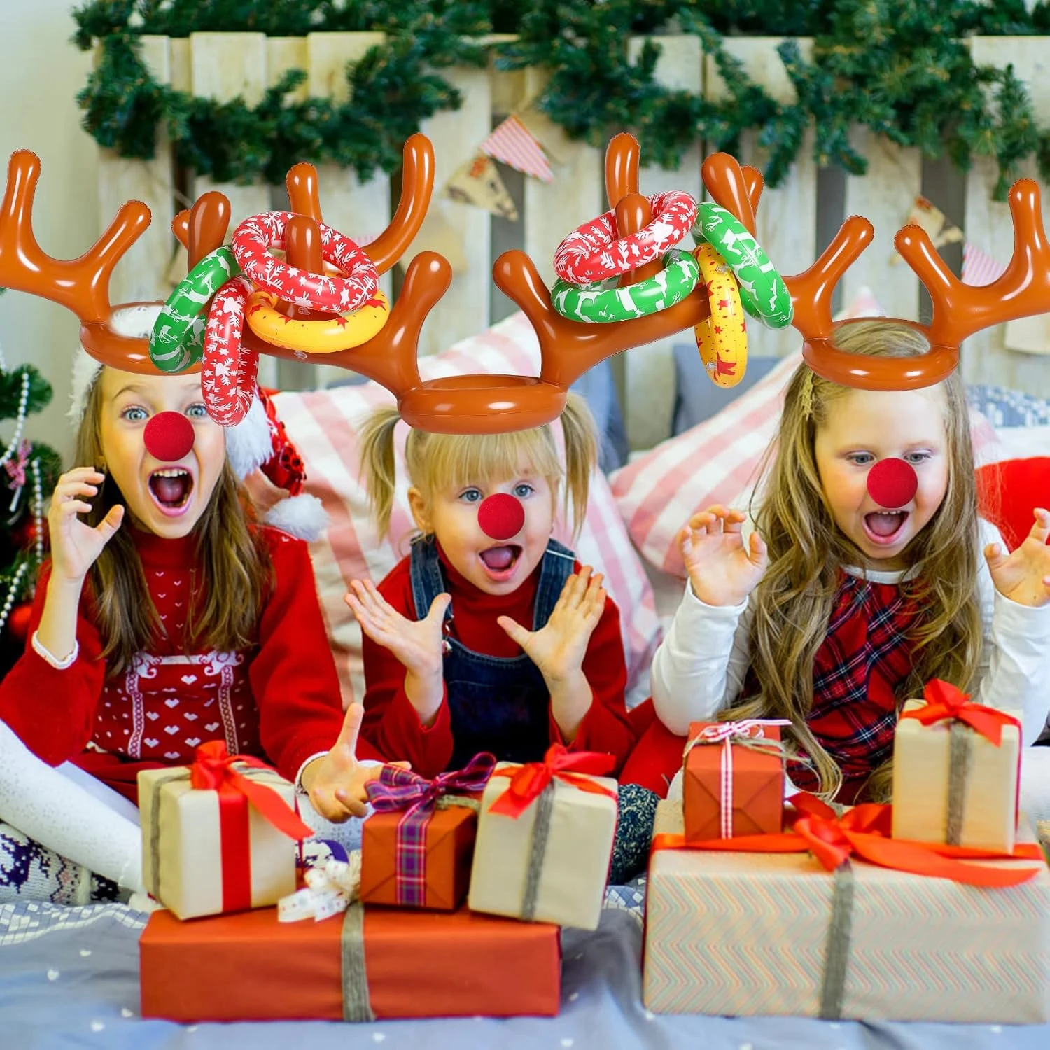 MGparty Christmas Inflatable Reindeer Antler Toss Game For Xmas Kids Teens Party Favors Supplies Outdoor Indoor Ring Toss Game 7 MGparty Christmas Inflatable Reindeer Antler Toss Game For Xmas Kids Teens Party Favors Supplies Outdoor Indoor Ring Toss Game - Image 5