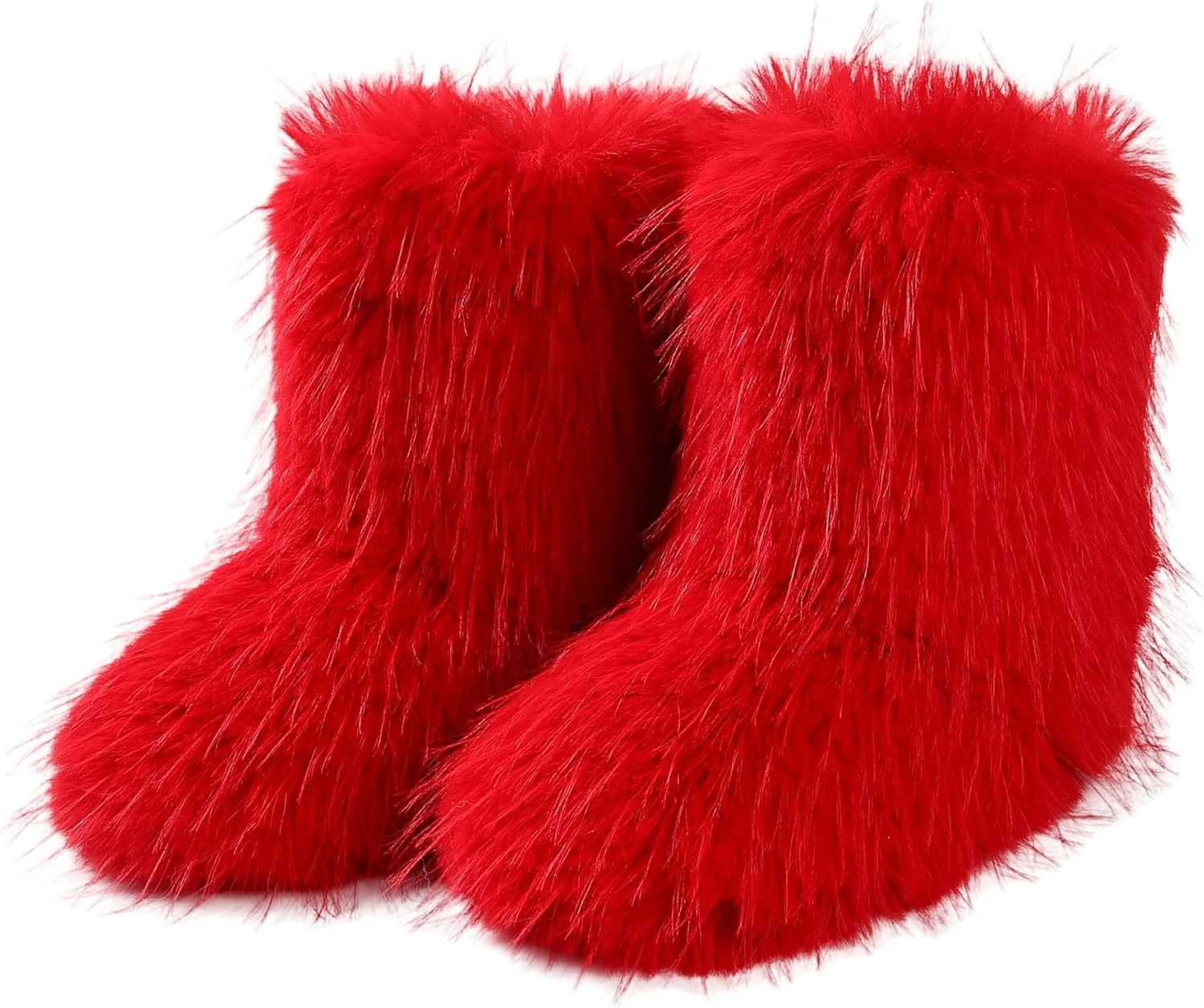 Waiirek Furry Boots For Women Fuzzy Fluffy Snow Boot Faux Fur Colorful With Round Toe Water Resistant Flat Shoes Rubber Sole For Girls Outdoor Christmas Fashion Party Gifts 3 Waiirek Furry Boots For Women Fuzzy Fluffy Snow Boot Faux Fur Colorful With Round Toe Water Resistant Flat Shoes Rubber Sole For Girls Outdoor Christmas Fashion Party Gifts