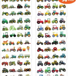 GENERIC 8 Sheet (96Pcs) Tractor Temporary Tattoos For Kids Themed Birthday Party Supplies Decorations Party Favors Super Cute Tattooos Sticker Gift For Boy Girls Prizes Christmas -Xmas Mart Sales 813GD59oOL. AC SL1500