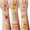 Christmas Temporary Tattoos For Kids - 120pcs Pattern Christmas Tattoos Stickers For Party Favors, Classroom Christmas Prize For Students