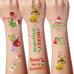 Christmas Temporary Tattoos For Kids - 120pcs Pattern Christmas Tattoos Stickers For Party Favors, Classroom Christmas Prize For Students