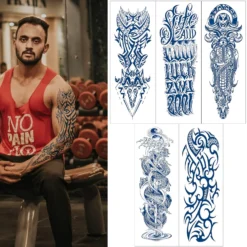 Aresvns Semi Permanent Sleeve Tattoos For Men And Women, Realistic Fake Tattoos Full Arm Waterproof & Long-Lasting 2-3 Weeks Christmas Gift -Xmas Mart Sales 814C3XxZujL. SL1500