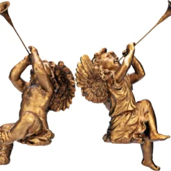Design Toscano Christmas Decorations-Trumpeting Boy And Girl Of St. Peters Square-Holiday Angel Statue, Set Of 2, Gold, 2 Count 18 Design Toscano Christmas Decorations-Trumpeting Boy And Girl Of St. Peters Square-Holiday Angel Statue, Set Of 2, Gold, 2 Count -Xmas Mart Sales 816oBpdXdcL. AC SL1500
