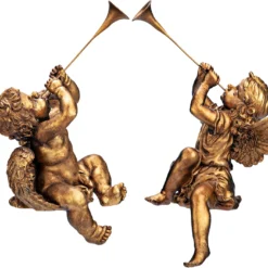 Design Toscano Christmas Decorations-Trumpeting Boy And Girl Of St. Peters Square-Holiday Angel Statue, Set Of 2, Gold, 2 Count 21 Design Toscano Christmas Decorations-Trumpeting Boy And Girl Of St. Peters Square-Holiday Angel Statue, Set Of 2, Gold, 2 Count -Xmas Mart Sales 817DmmUs aL. AC SL1500