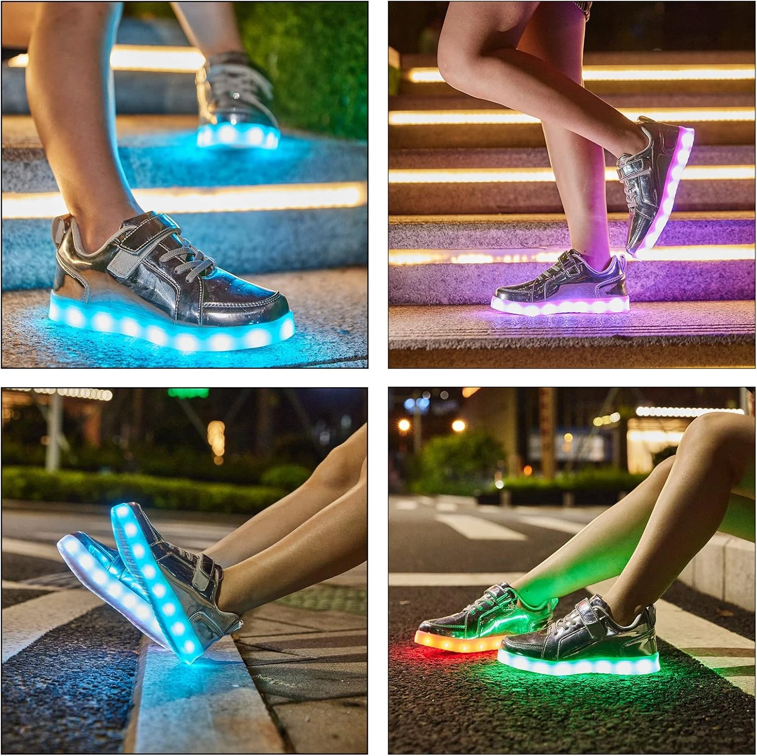 YIQIZQ Led Light Up Shoes For Kids High Top Sneakers For Boys Girls Low-Top Dancing Shoes For Halloween Christmas Party With USB Charging 6 YIQIZQ Led Light Up Shoes For Kids High Top Sneakers For Boys Girls Low-Top Dancing Shoes For Halloween Christmas Party With USB Charging - Image 4