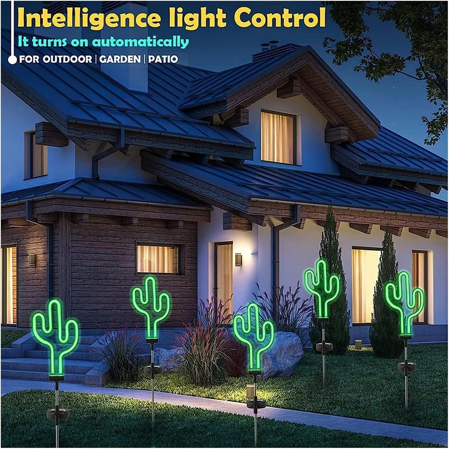 PAREKS Solar Cactus Garden Lights, Outdoor Neon Lights, Stake Lamp, Landscape Light, LED Lights Waterproof Path Lighting For Christmas Yard Lawn Patio Walkway Driveway Sidewalk Christmas Decor(1PCS) 5 PAREKS Solar Cactus Garden Lights, Outdoor Neon Lights, Stake Lamp, Landscape Light, LED Lights Waterproof Path Lighting For Christmas Yard Lawn Patio Walkway Driveway Sidewalk Christmas Decor(1PCS) - Image 3