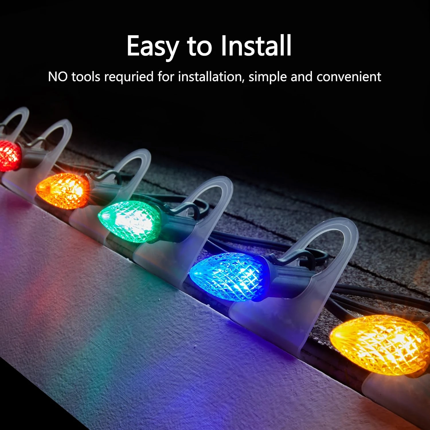 Pack Of 200 Original Shingle Tab For C7 C9 Lights, Christmas Light Clips For Holiday String Light Outdoor 7 Pack Of 200 Original Shingle Tab For C7 C9 Lights, Christmas Light Clips For Holiday String Light Outdoor - Image 5