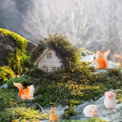 12 Pieces Mini Animal Miniatures Ornaments Woodland Animal Miniatures Micro Landscape Figurines Resin Mini Fairy Garden Accessories For Christmas Indoor Outdoor Garden Yard Landscape Decorations -Xmas Mart Sales 819aS V OAS. AC SL1500