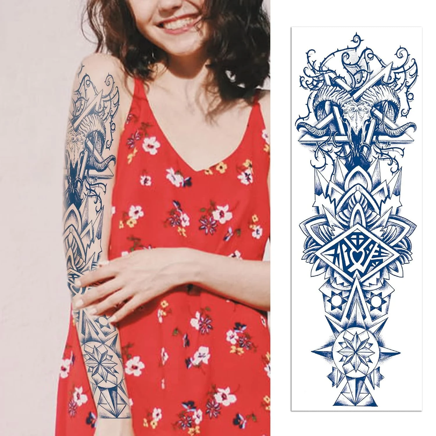 Aresvns Semi Permanent Tattoos For Adult, Realistic Temporary Tattoo Sleeve,Full Arm Temporary Tattoos Waterproof & Long-Lasting 2-3 Weeks Christmas Gift 7 Aresvns Semi Permanent Tattoos For Adult, Realistic Temporary Tattoo Sleeve,Full Arm Temporary Tattoos Waterproof & Long-Lasting 2-3 Weeks Christmas Gift - Image 5