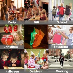 PYYIQI LED Fiber Optic Shoes Light Up Sneakers For Women Men Luminous Trainers Flashing Sneakers For Festivals, Christmas, Halloween, New Year Party With USB Charging, White -Xmas Mart Sales 81Cu5rpt9rL. AC UL1500