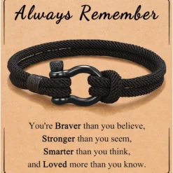 PINKDODO To My Boys Bracelet Gifts For Son Grandson Nephew Bracelets Birthday Christmas Gifts For Teen Boys