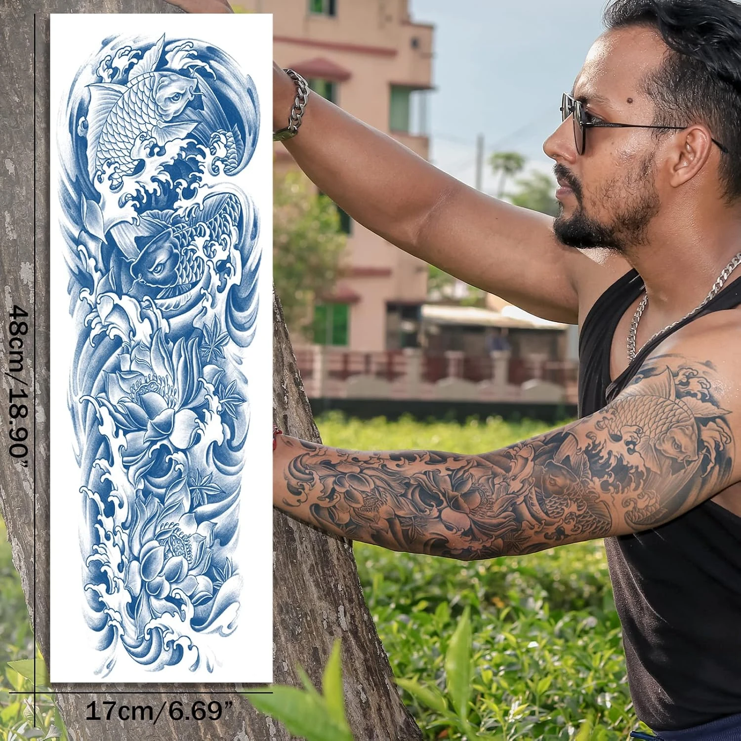 Aresvns Semi Permanent Sleeve Tattoo For Women And Men, Realistic Temporary Tattoos Full Arm Waterproof & Long-Lasting 2-3 Weeks Christmas Gift 5 Aresvns Semi Permanent Sleeve Tattoo For Women And Men, Realistic Temporary Tattoos Full Arm Waterproof & Long-Lasting 2-3 Weeks Christmas Gift - Image 3