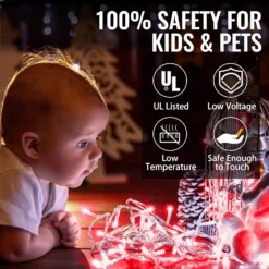 Heceltt Christmas Lights Outdoor Decorations, 394ft 1000 LED Extra Long Waterproof Twinkle Fairy String Lights, Clear Wire UL Listed Plug In With Remote For Garden Tree Wedding Decoration(Red) 12 Heceltt Christmas Lights Outdoor Decorations, 394ft 1000 LED Extra Long Waterproof Twinkle Fairy String Lights, Clear Wire UL Listed Plug In With Remote For Garden Tree Wedding Decoration(Red) -Xmas Mart Sales 81G2Y0haLL. AC SL1500