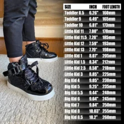 Wooowyet Glitter Shoes Kids High Top Sneakers For Boys Girls Gift Party Birthday Christmas Halloween -Xmas Mart Sales 81GPsHkE7kL. AC UL1500