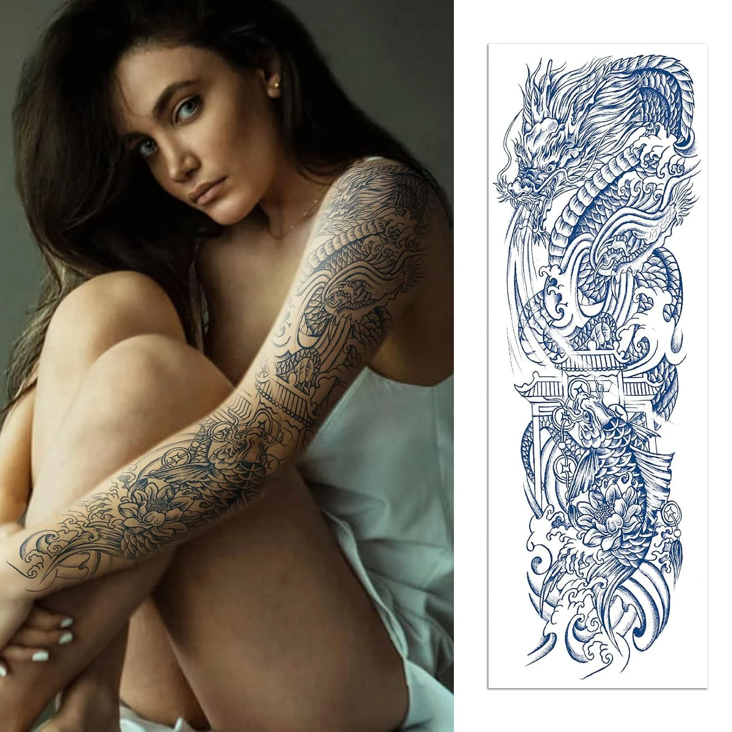 Aresvns Semi Permanent Tattoos For Adult, Realistic Temporary Tattoo Sleeve,Full Arm Temporary Tattoos Waterproof & Long-Lasting 2-3 Weeks Christmas Gift 9 Aresvns Semi Permanent Tattoos For Adult, Realistic Temporary Tattoo Sleeve,Full Arm Temporary Tattoos Waterproof & Long-Lasting 2-3 Weeks Christmas Gift - Image 7