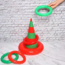 10 Pieces Christmas Inflatable Ring Toss Game, Includes 2 Pieces Inflatable Witch Hat 8 Pieces Inflatable Ring, Hat Ring Toss Game Set For Christmas Party Decoration Supplies Accessories -Xmas Mart Sales 81IWf17ehCL. AC SL1500