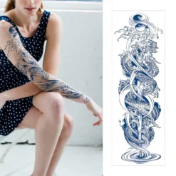 Aresvns Semi Permanent Sleeve Tattoos For Men And Women, Realistic Fake Tattoos Full Arm Waterproof & Long-Lasting 2-3 Weeks Christmas Gift -Xmas Mart Sales 81LAdi9l tL. SL1500
