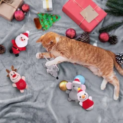 Malier 6PCS Cat Christmas Toys, Cat Toys For Indoor Cats, Catnip Filled Cat Teething Chew Toys Catnip Toys For Cats, Cute Plush Christmas Kitty Kitten Catnip Toys For Cats Exercise (Christmas) -Xmas Mart Sales 81LYarSdWQL. AC SL1500