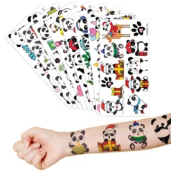 GENERIC Adorable Panda Temporary Tattoos: 8 Sheets, 80PCS, Perfect For Birthday Parties, Decorations, And Gifts For Kids - Cute Stickers For Girls And Boys, Classroom Prizes, Themed Christmas Fun 14 GENERIC Adorable Panda Temporary Tattoos: 8 Sheets, 80PCS, Perfect For Birthday Parties, Decorations, And Gifts For Kids - Cute Stickers For Girls And Boys, Classroom Prizes, Themed Christmas Fun -Xmas Mart Sales 81NC9AiSCjL. SL1500