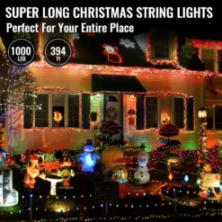 Heceltt Christmas Lights Outdoor Decorations, 394ft 1000 LED Extra Long Waterproof Twinkle Fairy String Lights, Clear Wire UL Listed Plug In With Remote For Garden Tree Wedding Decoration(Red) 13 Heceltt Christmas Lights Outdoor Decorations, 394ft 1000 LED Extra Long Waterproof Twinkle Fairy String Lights, Clear Wire UL Listed Plug In With Remote For Garden Tree Wedding Decoration(Red) -Xmas Mart Sales 81O9VVGXJL. AC SL1500