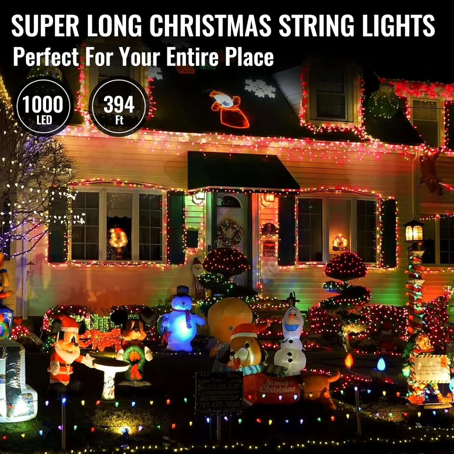 Heceltt Christmas Lights Outdoor Decorations, 394ft 1000 LED Extra Long Waterproof Twinkle Fairy String Lights, Clear Wire UL Listed Plug In With Remote For Garden Tree Wedding Decoration(Red) 7 Heceltt Christmas Lights Outdoor Decorations, 394ft 1000 LED Extra Long Waterproof Twinkle Fairy String Lights, Clear Wire UL Listed Plug In With Remote For Garden Tree Wedding Decoration(Red) - Image 5