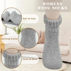Senker Fashion 5 Pairs Wool Socks For Women, Thick Winter Boot Socks Knit Warm Socks Cozy Crew Socks Christmas Gift -Xmas Mart Sales 81OfZBtWcIL. AC UL1500