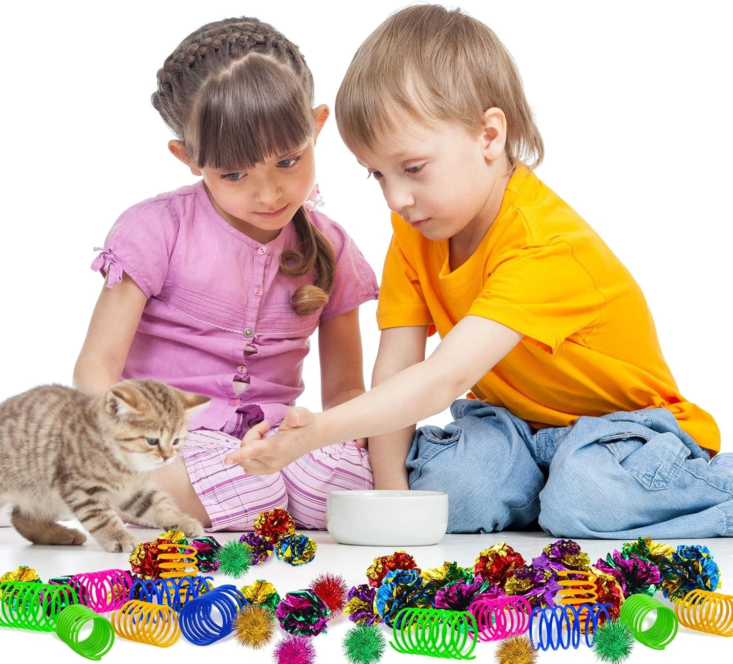 36 Pieces Cat Spiral Spring Christmas Toys Assorted Color Glitter Balls Sparkle Small Pom Pom Balls Colorful Kitten Crinkle Toys Cat Balls With Rustle Sound For Cats Kittens Playing Interacting 7 36 Pieces Cat Spiral Spring Christmas Toys Assorted Color Glitter Balls Sparkle Small Pom Pom Balls Colorful Kitten Crinkle Toys Cat Balls With Rustle Sound For Cats Kittens Playing Interacting - Image 5