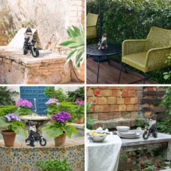 Gnomes Garden Gnome Statue Christmas Dwarf Ride Figurine Resin Christmas Garden Statue Art Sculpture For Christmas Garden Patio Lawn Gnomes Garden Decorations -Xmas Mart Sales 81POOuunu L. AC SL1500