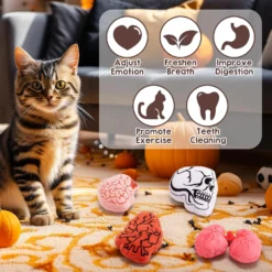Petsinurarea Anatomical Catnip Toys Halloween Cat Toys Heart Brain Chew Bite Resistant Toys For Cats Boredom Relief Teeth Cleaning Interactive Cat Toys Catnip Filled Christmas Cat Lover Gift Set Of 4 -Xmas Mart Sales 81Q3sjGMoL. AC SL1500