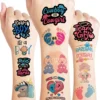 GENERIC Baby Shower Favors Temporary Larger Tattoos Stickers Party Favors Supplies Decorations Gift For Team Boy Girls 36Pcs Tattoos Cute Prizes Themed Christmas