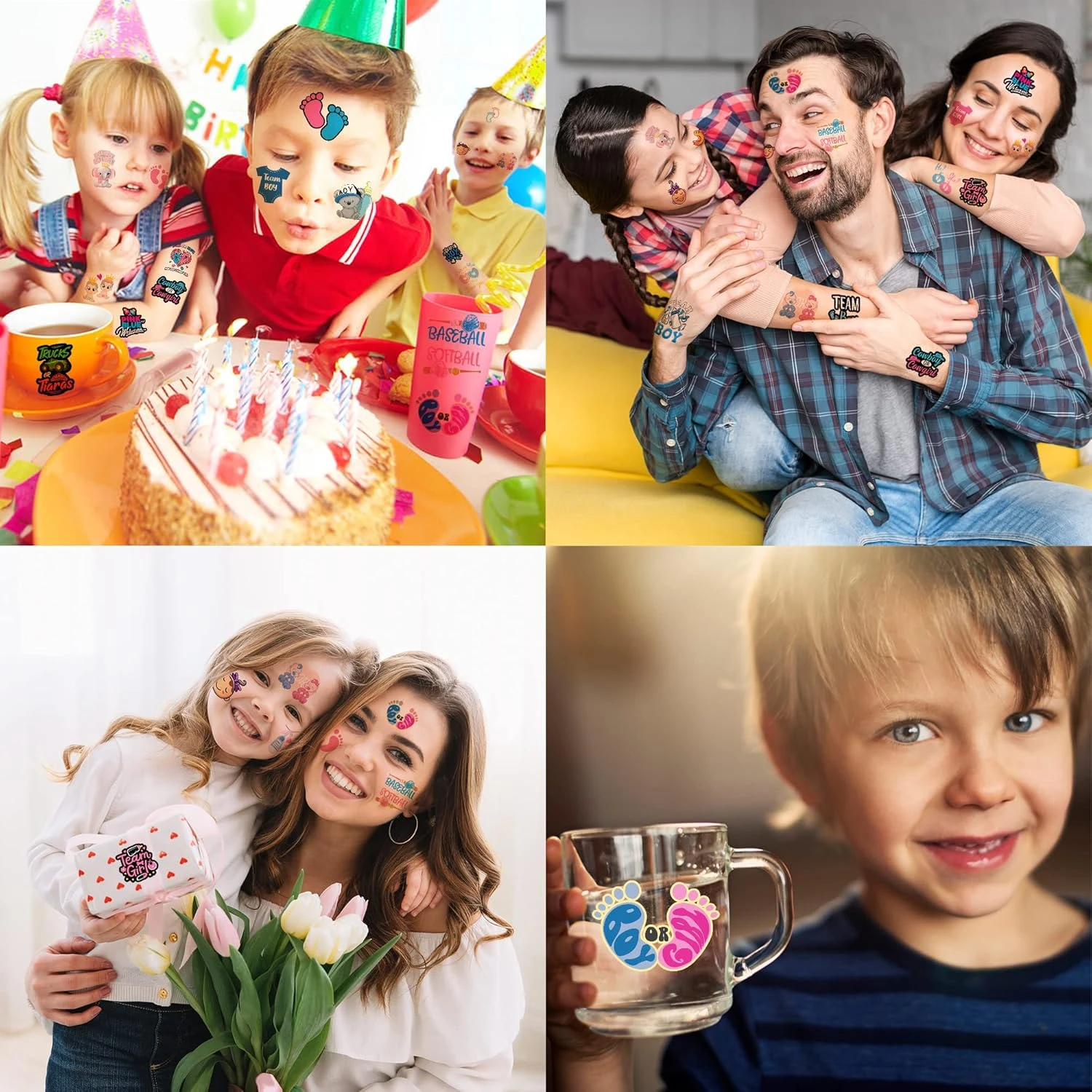 GENERIC Baby Shower Favors Temporary Larger Tattoos Stickers Party Favors Supplies Decorations Gift For Team Boy Girls 36Pcs Tattoos Cute Prizes Themed Christmas 6 GENERIC Baby Shower Favors Temporary Larger Tattoos Stickers Party Favors Supplies Decorations Gift For Team Boy Girls 36Pcs Tattoos Cute Prizes Themed Christmas - Image 4