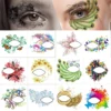 Eye Shadow Stickers Eyeliner Decals Butterfly Flowers Temporary Tattoo Face Eyeshadow Makeup Transfer Stickers For Women Girls Halloween Carnival Christmas Masquerade Party
